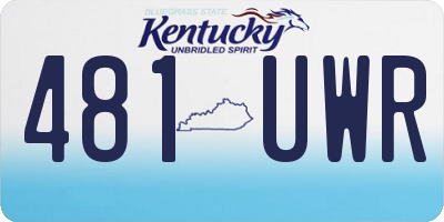 KY license plate 481UWR