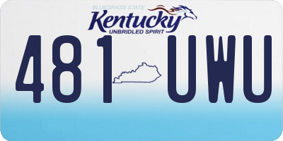 KY license plate 481UWU