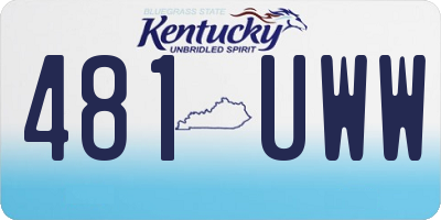 KY license plate 481UWW