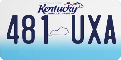 KY license plate 481UXA