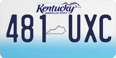 KY license plate 481UXC