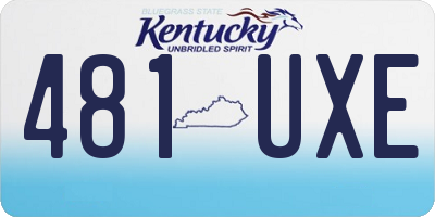 KY license plate 481UXE