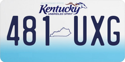 KY license plate 481UXG