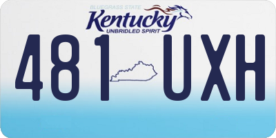 KY license plate 481UXH