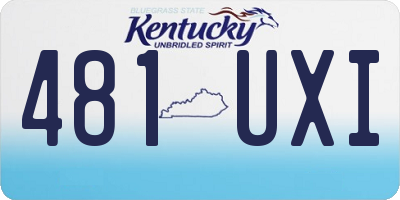 KY license plate 481UXI