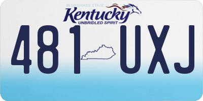 KY license plate 481UXJ
