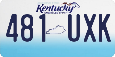 KY license plate 481UXK