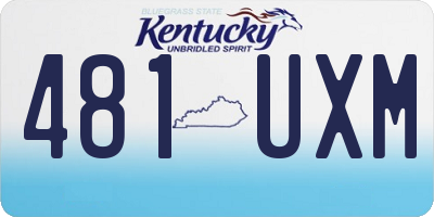 KY license plate 481UXM
