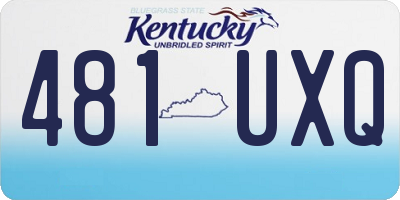 KY license plate 481UXQ