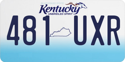 KY license plate 481UXR