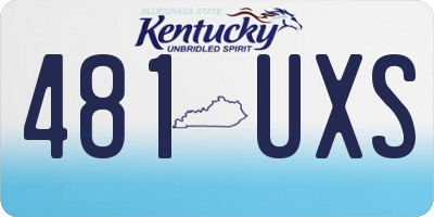 KY license plate 481UXS