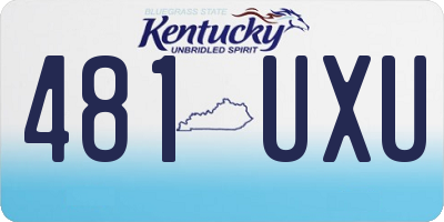KY license plate 481UXU