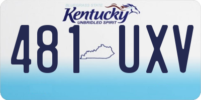 KY license plate 481UXV