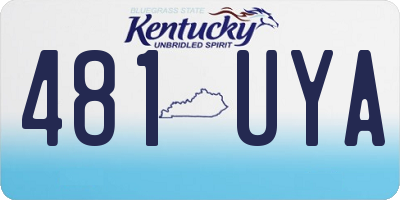 KY license plate 481UYA