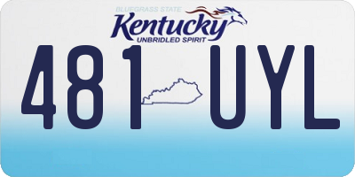 KY license plate 481UYL