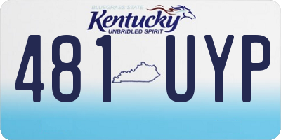 KY license plate 481UYP