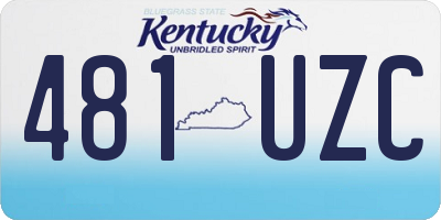 KY license plate 481UZC
