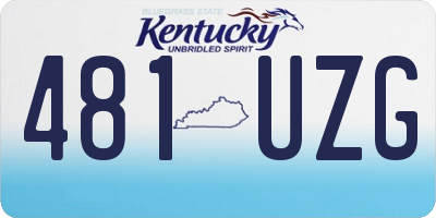 KY license plate 481UZG