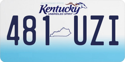 KY license plate 481UZI