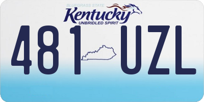 KY license plate 481UZL