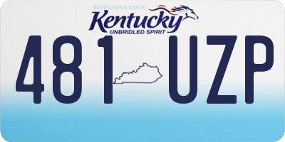 KY license plate 481UZP