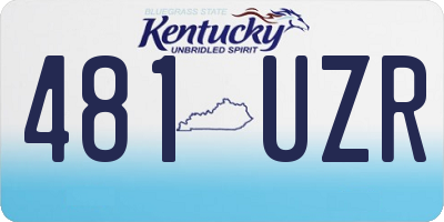 KY license plate 481UZR