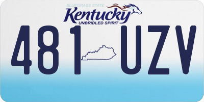 KY license plate 481UZV