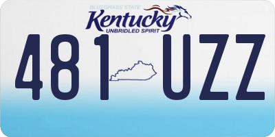 KY license plate 481UZZ