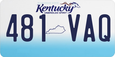KY license plate 481VAQ