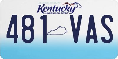KY license plate 481VAS