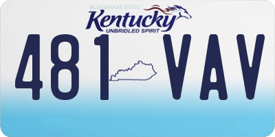 KY license plate 481VAV