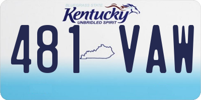 KY license plate 481VAW