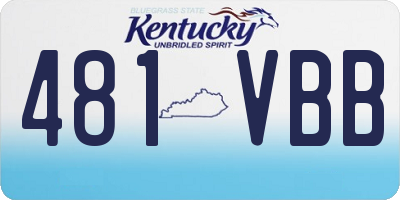 KY license plate 481VBB