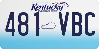 KY license plate 481VBC
