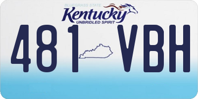 KY license plate 481VBH