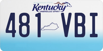 KY license plate 481VBI