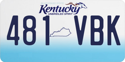 KY license plate 481VBK