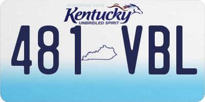 KY license plate 481VBL