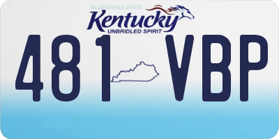 KY license plate 481VBP