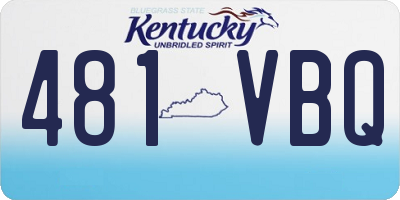 KY license plate 481VBQ
