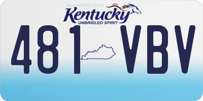 KY license plate 481VBV