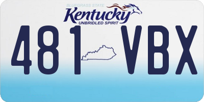 KY license plate 481VBX