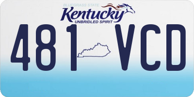 KY license plate 481VCD