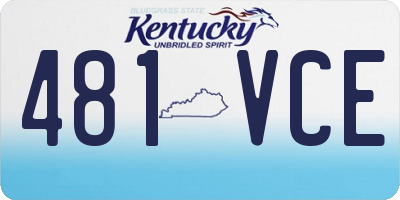 KY license plate 481VCE