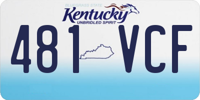 KY license plate 481VCF