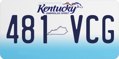 KY license plate 481VCG