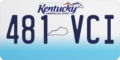 KY license plate 481VCI