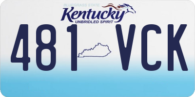 KY license plate 481VCK