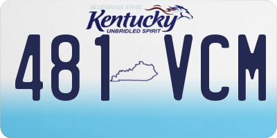 KY license plate 481VCM