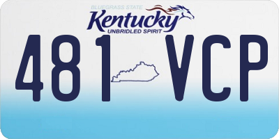 KY license plate 481VCP